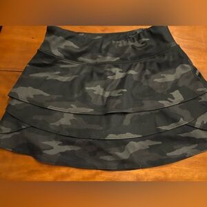 Athleta Girl camo lux swing Skort black size 12 lg
